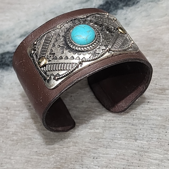 Jewelry - Leather western cuff bracelet